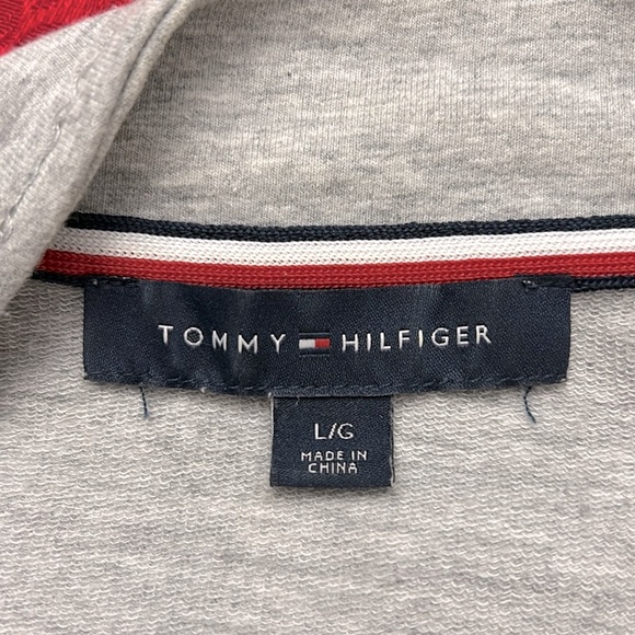 Tommy Hilfiger woman’s gray military band cotton jacket brass style buttons szL - Picture 8 of 15